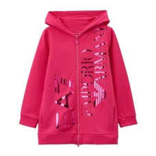 Ea7 Emporio Armani felpa con zip da Bimba fucsia 