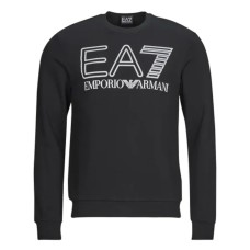 EA7 Emporio Armani felpa nera a girocollo da Uomo 