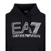 EA7 Emporio Armani felpa nera con cappuccio da Uomo