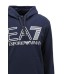 EA7 Emporio Armani felpa da Uomo blu con cappuccio 