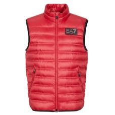 EA7 Emporio Armani gilet rosso con logo nella parte anteriore 