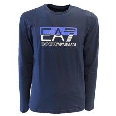 Ea7 Emporio Armani t-shirt a manica lunga da Uomo con logo nella parte anteriore 