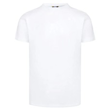K-Way T-shirt bianca in jersey di cotone con logo applicato nella parte anteriore 