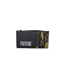 Versace Jeans Couture Porta carte di credito con stampa barocca nera