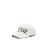 VERSACE JEANS COUTURE CAPPELLO BASEBALL UNISEX WHITE CON LOGO LETTERING GOLD