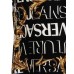 VERSACE JEANS COUTURE POLO IN COTONE A MANICA CORTA BLACK CON STAMPA BAROCCO ALL OVER