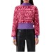 VERSACE JEANS COUTURE MAGLIONE DA DONNA ROSA CON LOGO ALL OVER 