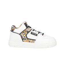 Versace Jeans Couture Sneakers Bianca con inserti con la stampa Logo Brush Couture