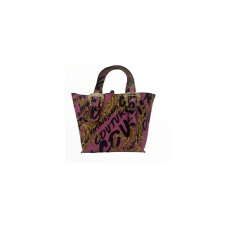 Versace Jeans Couture Borsa Rosa a mano con stampa Logo Brush Couture
