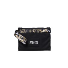 Versace Jeans Couture Pochette in Nylon con lacco da polso e inserto con stampa Logo Brush Couture. 