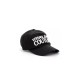 VERSACE JEANS COUTURE CAPPELLO BASEBALL UNISEX BLACK CON LOGO LETTERING WHITE RICAMATO 