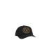 VERSACE JEANS COUTURE CAPPELLO BASEBALL UNISEX BLACK IN COTONE CON LOGO GOLD