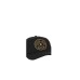 VERSACE JEANS COUTURE CAPPELLO BASEBALL UNISEX BLACK IN COTONE CON LOGO GOLD