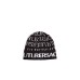 VERSACE JEANS COUTURE CAPPELLO UNISEX BLACK IN MISTO LANA CON LOGO LETTERING WHITE ALL OVER