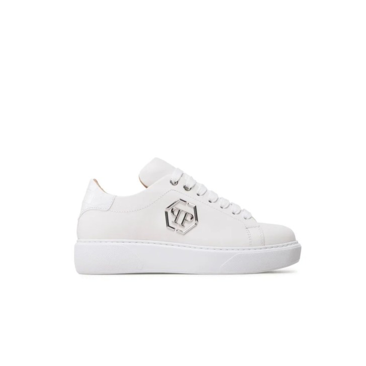 Philipp Plein Sneakers Bianca con logo nella parte anteriore