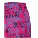 Versace Jeans Couture Gonna Fucsia/Viola, stampa logo baroque all over