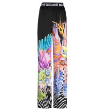 Just Cavalli pantalone da donna con stampa floreale 