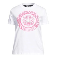 Just Cavalli T-shirt Bianca da Donna con logo nella parte anteriore 