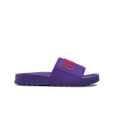 Versace Jeans Couture Ciabatta viola con Logo lettering a rilievo fucsia