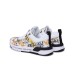 Versace Jeans Couture Sneakers Bianca in Nylon da Uomo con stampa barocco all over