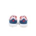 DSQUARED2 LOGO PRINT SNEAKERS LACE UP & STRAP WHITE/BLUE/RED