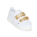 MOSCHINO DOUBLE LETTERING LOGO SNEAKERS CON STRAPPO