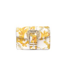 Versace Jeans Couture BORSA A SPALLA BIANCA CON STAMPA BAROCCO ALL OVER