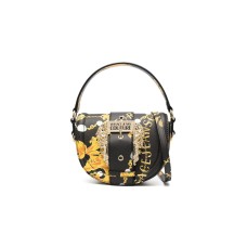 Versace Jeans Couture BORSA A MANO NERA CON STAMPA BAROCCO ALL OVER E TRACOLLA ESTRAIBILE