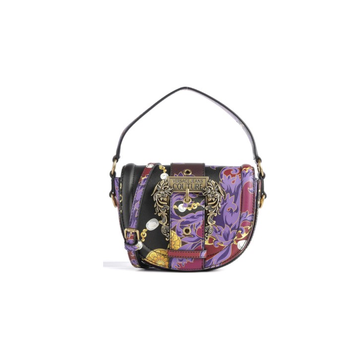 Versace Jeans Couture BORSA A MANO CON STAMPA MULTICOLORE ALL OVER E TRACOLLA ESTRAIBILE