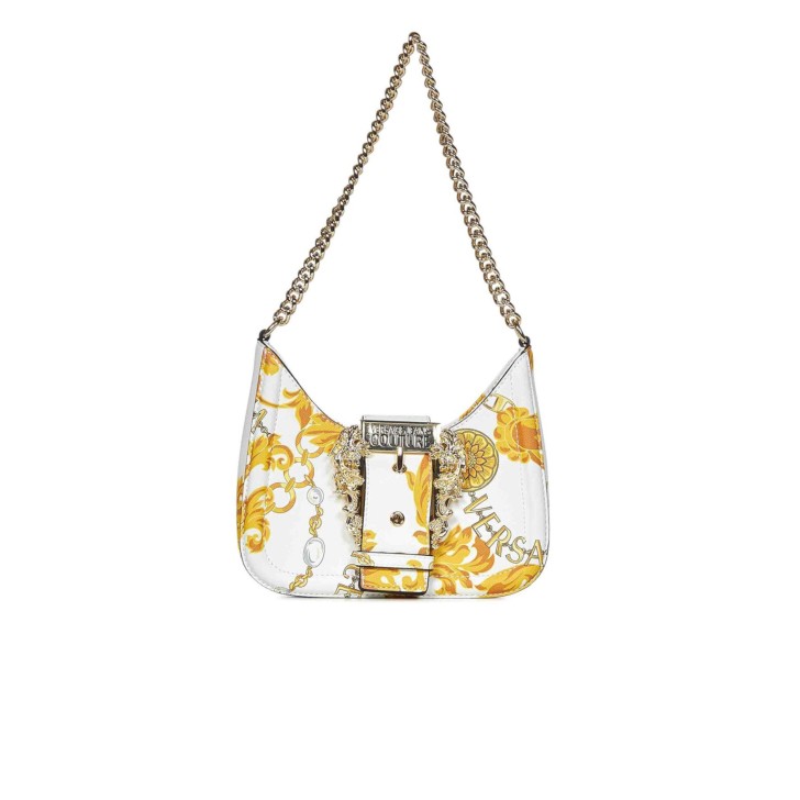 Versace Jeans Couture BORSA HOBO A SPALLA CON STAMPA BAROCCO ALL OVER E TRACOLLA ESTRAIBILE