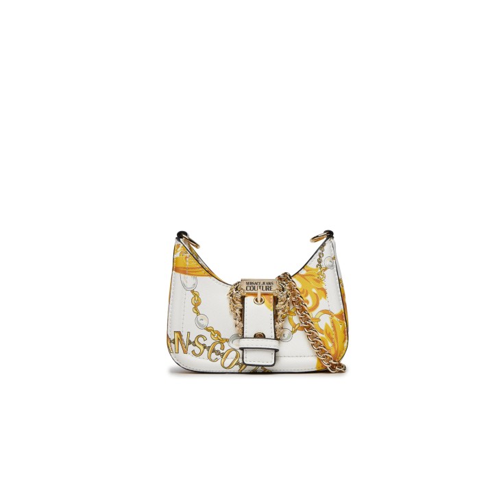 Versace Jeans Couture MINI BORSA PU WHITE A SPALLA STAMPA BAROCCO CON TRACOLLA IN CATENA ESTRAIBILE