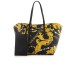 Versace Jeans Couture  BORSA TOTE  BLACK CON STAMPA BAROCCO E POCHETTE INTERNA ESTRAIBILE