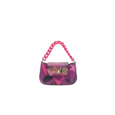 Versace Jeans Couture BORSA CROSSBODY FUCSIA CON STAMPA ALL OVER E DETTAGLIO IN CATENA FUCSIA