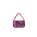 Versace Jeans Couture BORSA CROSSBODY FUCSIA CON STAMPA ALL OVER E DETTAGLIO IN CATENA FUCSIA