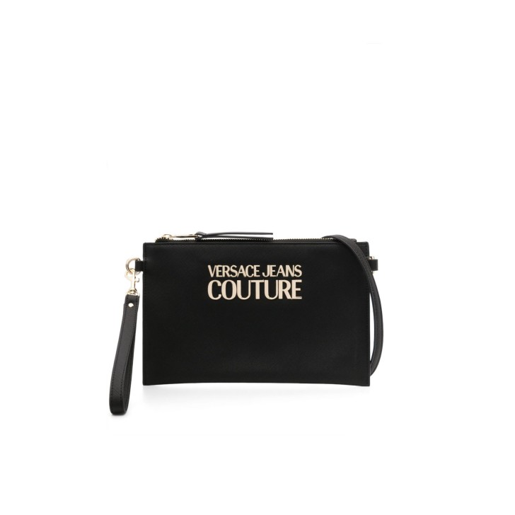 Versace Jeans Couture BORSA POCHETTE BLACK CON LACCIO DA POLSO E TRACOLLA REGOLABILE