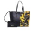 Versace Jeans Couture BORSA SHOPPING BAG BLACK CON STAMPA BAROCCO E POCHETTE INTERNA ESTRAIBILE