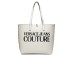 Versace Jeans Couture BORSA SHOPPING BAG A SPALLA CON STAMPA BAROCCO REVERSIBILE CON LOGO LETTERING 