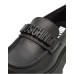 MOSCHINO LOGO LETTERING LOAFERS WITH CHUNKY SOLE BLACK