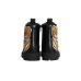 MOSCHINO MAXI TEDDY PATCH ANKLE BOOTS LACE UP BLACK