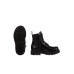 MOSCHINO MAXI TEDDY PATCH ANKLE BOOTS LACE UP BLACK