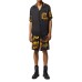 VERSACE JEANS COUTURE PANTALONCINO BLACK/GOLD CON STAMPA BAROCCO