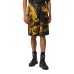 VERSACE JEANS COUTURE PANTALONCINO BLACK/GOLD CON STAMPA BAROCCO