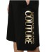 VERSACE JEANS COUTURE BERMUDA BLACK IN COTONE CON MAXY LOGO LETTERING GOLD