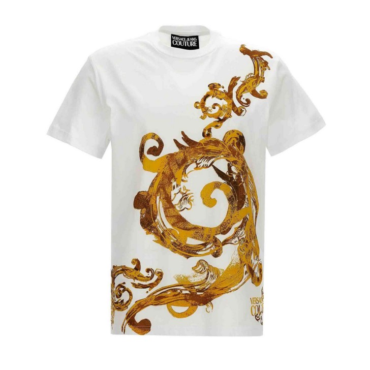 VERSACE JEANS COUTURE T-SHIRT WHITE/GOLD