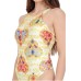 VERSACE JEANS COUTURE BODY IN LYCRA CON STAMPA LETTERING YELLOW E STAMPA CUORE MULTICOLOR