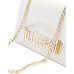 Just Cavalli Mini Borsa a spalla in saffiano Bianco con logo lettering