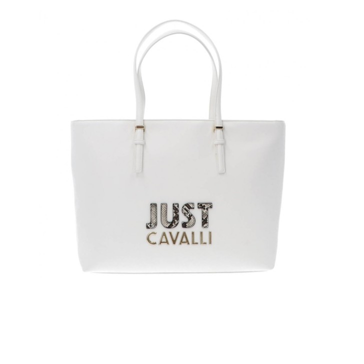 Just Cavalli Borsa a spalla Bianca con logo lettering 