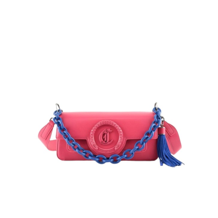 Just Cavalli Borsa Fucsia a mano con tracolla estraibile