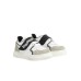 DSQUARED2 SNEAKER IN LEATHER WHITE BACK E SUEDE GREY CON LOGO LETTERING