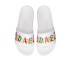 DSQUARED2 CIABATTA UNISEX IN PVC WHITE E LOGO LETTERING MULTICOLOR